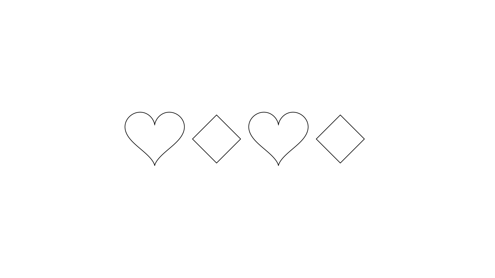 fig 3: Heart and Diamond Pattern