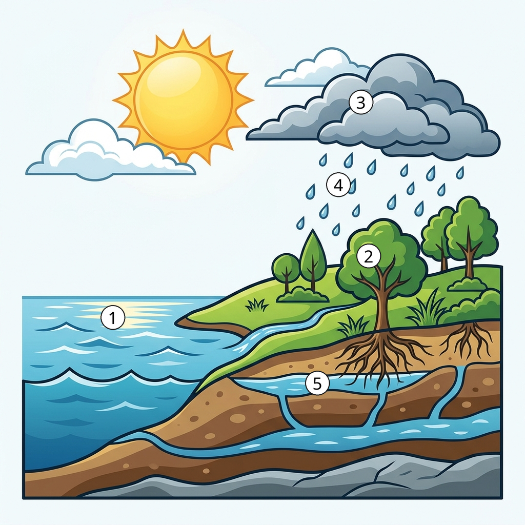 Gambar 1: Diagram Tahapan Siklus Air