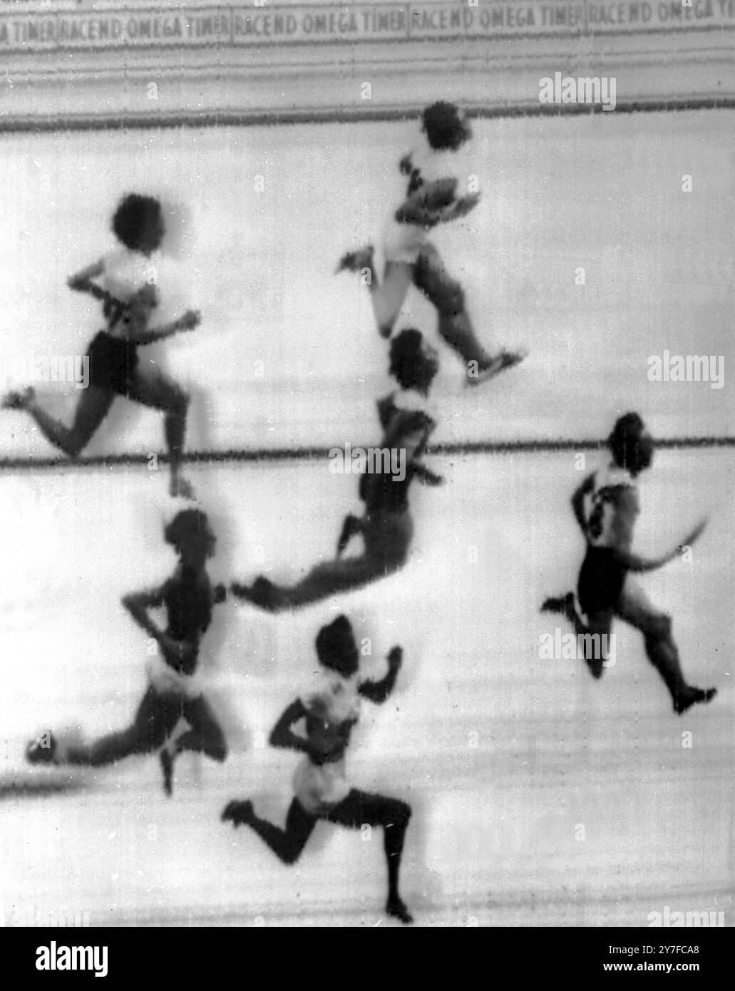 fig 5: Betty Cuthbert winning the 100m gold medal in Melbourne.