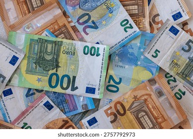 fig 1: Clear photograph of various Indian currency notes and coins, showing different denominations for educational identification.